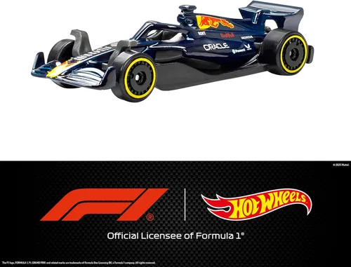 Miniatura 4 de Hot Wheels Paquete de 5 coches Formula 1 a escala 1:64, juego de 5 coches de juguete fundidos oficialmente licenciados, coches de carreras F1