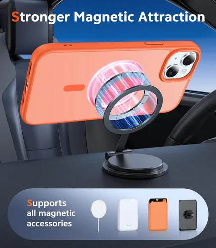Miniatura 192 de FNTCASE Funda para iPhone 13 Pro-Max: Fundas magnéticas transparentes compatibles con Magsafe Slim anti amarillamiento protección contra caídas