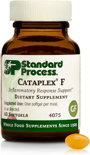 Standard Process Cataplex F - Suplemento alimenticio integral, metabolismo, salud de la piel y salud del cabello con vitamina B6, aceite de linaza -