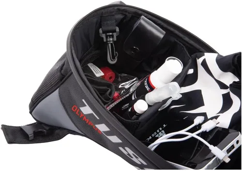 Miniatura 6 de TUSK Olympus - Bolsa de tanque pequeña, color negro y gris para Yamaha XT250 1980-1984,2008-2024