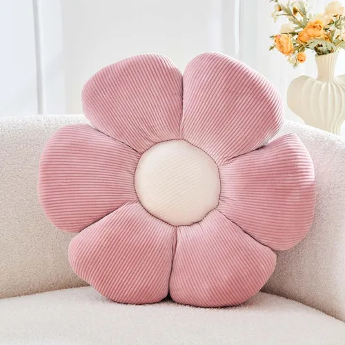 Miniatura 30 de Kcvvcr Almohada Decorativa de Flores, Almohada de Suelo Suave Blanca con Forma de 14.9" para Decoración del Hogar, Lindas Almohadas Decorativas