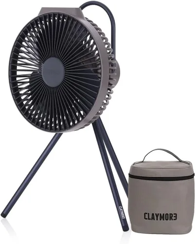 Claymore V600+ Ventilador portátil recargable gris cálido – Batería de 7,800 mAh, circulador de aire BLDC ultra silencioso de 4 velocidades con