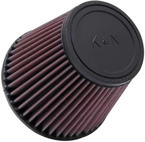 K&N Filtro de aire universal con abrazadera original de alto flujo de por vida: alto rendimiento, premium, lavable: diámetro de brida: 3 pulgadas,