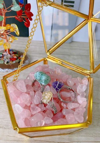 Miniatura 6 de Grava de cristal de cuarzo rosa, piedras trituradas, piedras curativas a granel, piedras naturales pulidas, decoración del hogar, guijarros pequeños