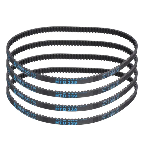 Miniatura 18 de uxcell 4pcs HTD-3M correa dentada de goma 60 dientes, 7.087 in de longitud de paso x 0.236 in de ancho x 0.094 in de altura, correa de distribución