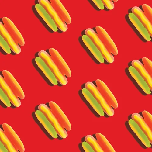 Miniatura 4 de efrutti - Mini hotdogs, caramelos de gomita afrutados, envueltos individualmente, caja de 19 onzas, 60
