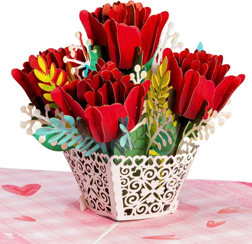 Miniatura 12 de Paper Love Tarjeta romántica desplegable 3D, taza de gato con amor, para el día de la madre, día de San Valentín, aniversario, boda, compromiso