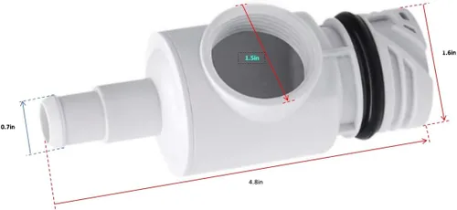 Miniatura 2 de Kit de válvula de alivio de presión D29 UWF de desconexión rápida y 9-100-9002 compatible con los limpiadores automáticos de piscinas Polaris 180