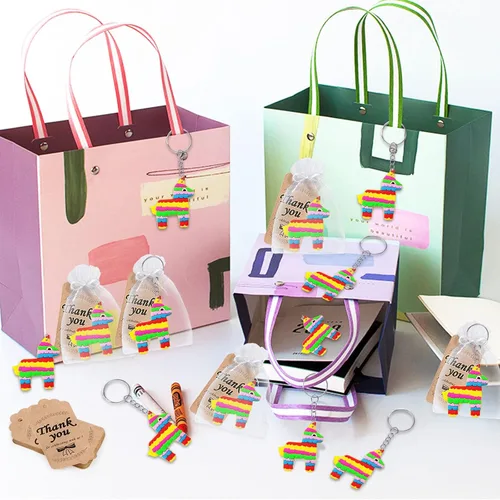 Miniatura 4 de CiciBear Paquete de 24 llaveros de burro de México, decoración de fiesta para invitados, fiesta temática de burro de México, baby shower, fiesta
