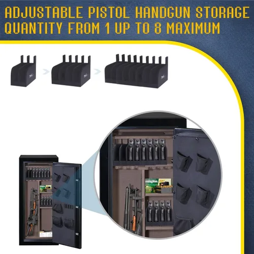 Miniatura 5 de Mind and Action - Soporte de pistola de espuma para accesorios de gabinete de pistola seguros para armas, solución de almacenamiento de armas