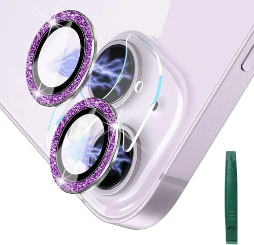 Miniatura 11 de Protector de lente de cámara de metal de aleación de alta calidad, protector de pantalla de vidrio templado compatible con iPhone 14 / Plus, ultra