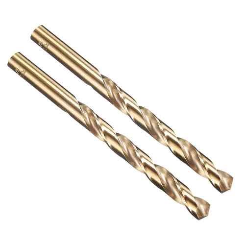 Miniatura 166 de PATIKIL Broca Jobber de 0.039 in, vástago recto M35 cobalto 5% acero de alta velocidad 135° acabado dorado para metal duro de acero inoxidable - 2