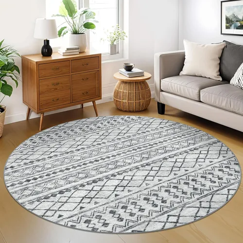 Miniatura 111 de KUTA Alfombras Boho para pasillos de 2.6x10 pies, alfombra de pasillo marroquí lavable, antideslizante, vintage, gris, alfombras de cocina, ultra
