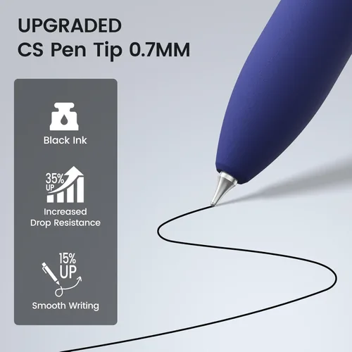 Miniatura 3 de 8 bolígrafos de gel negros - 0.7mm de punta media, tinta negra Escritura suave - Bolígrafo retráctil de secado rápido para hombres y mujeres