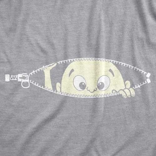 Miniatura 21 de Remera para futura mamá, con diseño simpático de bebé asomándose. Remera simpática para futura mamá.