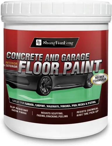 Miniatura 12 de Pintura para piso y pared, revestimiento epoxi a base de aceite impermeable, pintura satinada no mezclada, adecuada para garajes, concreto, paredes