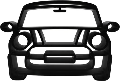 Escultura clásica para automóvil en color negro mate, figura coleccionable de coche deportivo británico, modelo de automóvil compacto independiente,