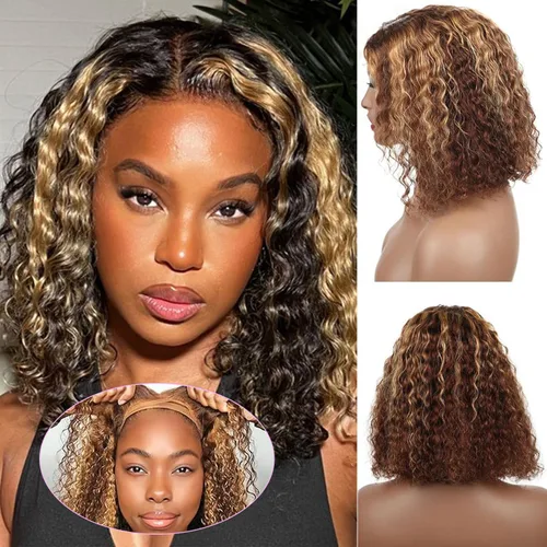 Miniatura 24 de Peluca de encaje frontal sin pegamento Fronbanis, peluca de cabello humano sin pegamento, pelucas de cabello humano pre-depiladas y pre-cortadas
