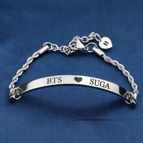 Miniatura 3 de Eigso KPOP Bangtan Boys Bracelet Love Yourself Chain Bracelet SUGA JIN JIMIN V JHOPE RM JK KPOP Army Fans Gifts KPOP Army Korean Group ARMY Gift