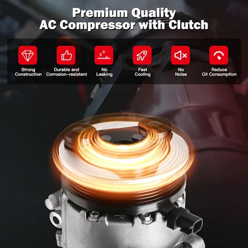 Miniatura 4 de cciyu Compresor de aire acondicionado compatible para Ford Focus 2.0L 2012-2014 AC Compresor para coche