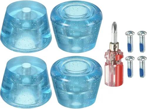 PATIKIL Topes de dedo del pie del patín, con destornillador 82A Bloque de tapones de freno de goma para patines de ruedas Reemplazo de accesorios