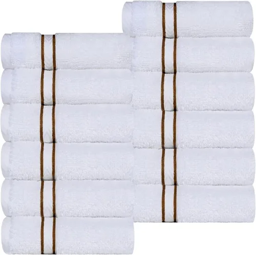 Miniatura 99 de Juego de toallas de baño de algodón turco ultra suave de Superior, juego de 2 piezas, toallas para la ducha, baño, artículos esenciales para el Latte