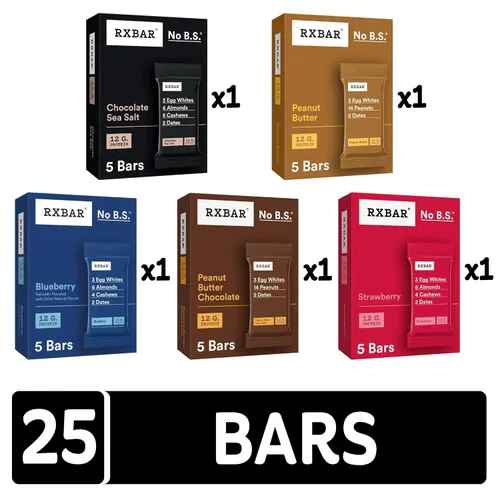 Miniatura 5 de RXBAR Barras de proteínas, barras de aperitivos, paquete variado (5 cajas, 25 unidades)