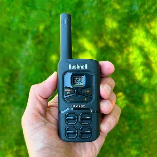Miniatura 2 de Bushnell LPX150 Walkie Talkie Radio – Calidad fiable, diseño resistente, 0.5 W de potencia para 20 millas de alcance, radios bidireccionales