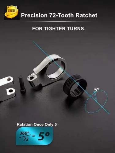 Miniatura 3 de Llave de carraca métrica de 8 mm con cabezal flexible, llave combinada de carraca de 72 dientes con cabeza de caja