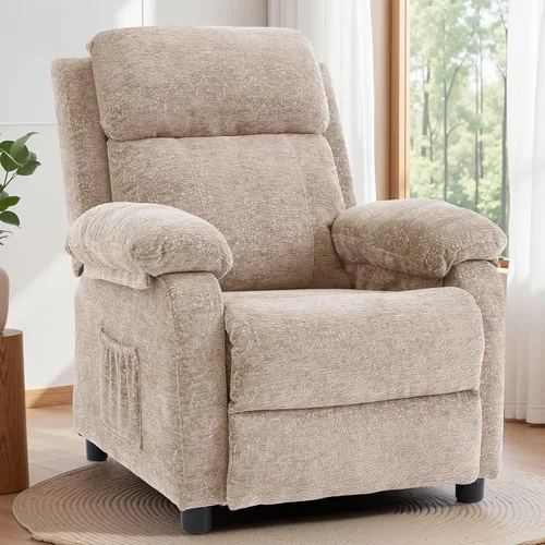 Miniatura 20 de Korser Silla reclinable, sillas de sala de estar para adultos, silla de lectura acolchada para asiento profundo con bolsillos laterales, reclinables