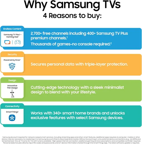 Miniatura 6 de Samsung Smart TV Crystal UHD U8000F 4K de 43 pulgadas (modelo 2025) Contenido gratuito sin fin, procesador, diseño MetalStream, Knox Security, Alexa