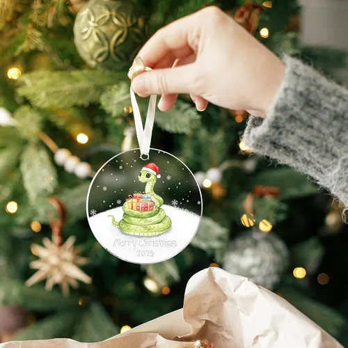 Miniatura 6 de Adorno de serpiente, regalos de serpiente para amantes, mujeres, hombres, divertidos adornos de animales para árbol de Navidad, regalos temáticos