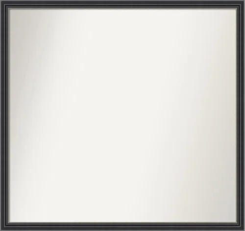 Miniatura 341 de Amanti Art Espejo de baño negro para sobre fregadero, 22 x 22 pulgadas, espejo de tocador cuadrado estrecho negro Avon, marco de madera casual