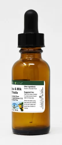 Miniatura 3 de TerraVita Kudzu & Milk Thistle - Extracto líquido de glicerita (1:5), sabor a chocolate (1 oz, ZIN: 522645)