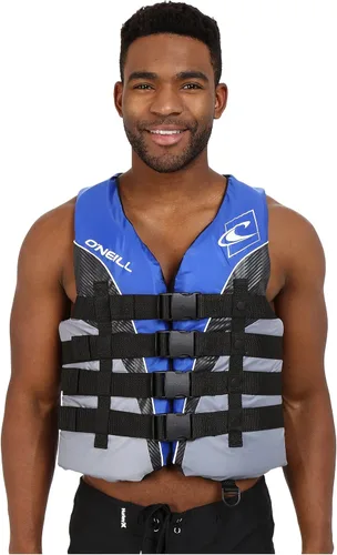 O'Neill Superlite - Chaleco salvavidas para hombre USCG Pacífico/humo/negro: blanco