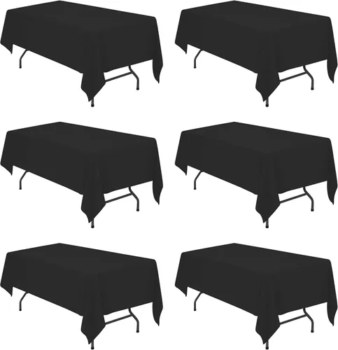 Miniatura 127 de BRILLMAX 6 Pack de Manteles Azul Marino para Mesas Rectangulares de 8 Pies 90 x 156 Pulgadas - 8 pies Mantel Rectangular a Granel de Lino