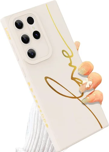 Miniatura 28 de Funda para Samsung Galaxy S22, Diseño Gráfico de Carta de Amor con Lindo Chapado en la Parte Trasera con Protección de Cubierta de Cámaras con Lente