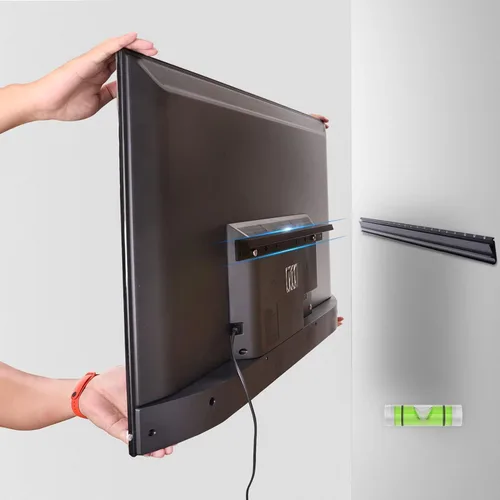 Antimbee - Soporte de pared para TV sin tacos para pantallas de 13 a 55 pulgadas, sin necesidad de tacos, con nivel de burbuja mejorado, VESA máx.