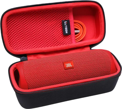 Miniatura 10 de LTGEM - Funda compatible con JBL Flip 7/5/6/Grip Altavoz Bluetooth portátil impermeable, bolsa de almacenamiento de viaje para oficina, color negro