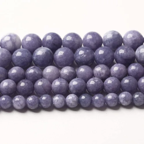Miniatura 22 de Cuentas de jade verde chino natural, piedras preciosas, cuentas redondas sueltas para hacer joyas, pulsera DIY, collar, 8mm, 45 piezas, 15 pulgadas