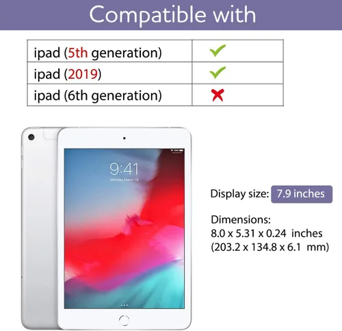 Miniatura 2 de SURITCH Funda para iPad mini 4/iPad mini 5, [Protector de pantalla integrado] [Soporte para lápiz] Funda protectora de cuerpo completo con función