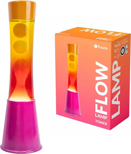 Miniatura 9 de Fisura - Lámpara de movimiento líquido de 15.5 pulgadas, cera roja, luz ambiental retro decorativa, luz nocturna para dormitorio, lámpara de magma