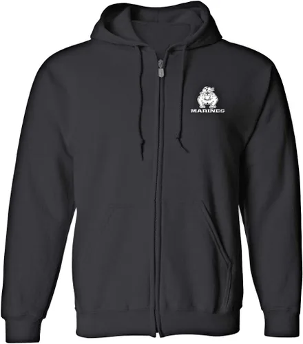 Miniatura 2 de Lucky Ride MARINE CORPS BULL DOG USMC MILITAR Sudadera con capucha con cremallera completa F&B