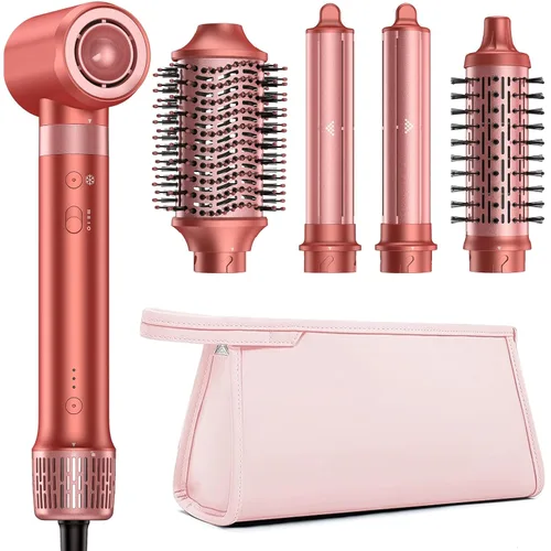 Hot Air Styler & Hair Styler- High-Speed Hair Blow Dryer Brush, Fast Drying No Heat Damage Multi-Styler with Auto Wrap Curlers for Volumizing Curl