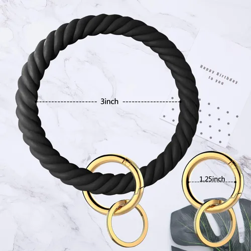 Miniatura 3 de Idakekiy Llavero de silicona para pulsera y llavero para mujer y niña