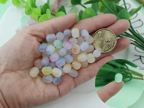 Miniatura 5 de 1000 cuentas cilíndricas de vidrio a granel de 0.315 x 0.394 in de colores surtidos de azufaifo espacial, cuentas sueltas para suministros