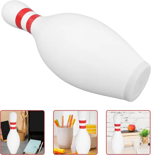 Miniatura 8 de Artibetter Hucha con forma de bolos, caja de monedas de plástico irrompible para niños, adolescentes y adultos, adorno de escritorio para el hogar