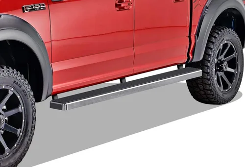 Miniatura 10 de APS Estribos negros compatibles con Ford F-150 2015-2026 SuperCrew Cab & F-150 Lightning 2022-2026 & F-250 F-350 Super Duty 2017-2026 Crew Cab