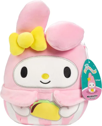 Squishmallows Peluche de la serie My Melody with Taco Food Truck de 8 pulgadas, Kellytoy oficial, juguete coleccionable suave y esponjoso de Hello