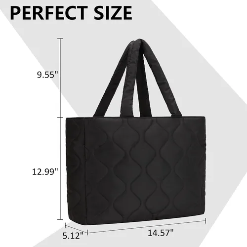 Miniatura 3 de Plusfeel Bolsa grande acolchada para mujer, bolsa acolchada y acolchada